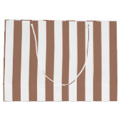  Verticale Strepen Mocha Mousse Wit Groot Cadeauzakje (Achterkant)