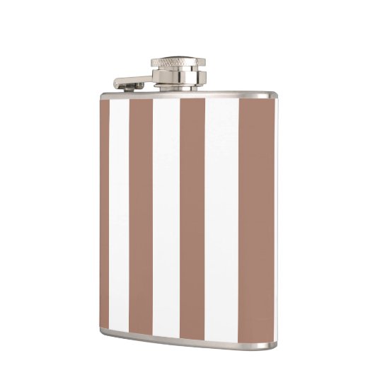  Verticale Strepen Mocha Mousse Wit Heupfles (Links)