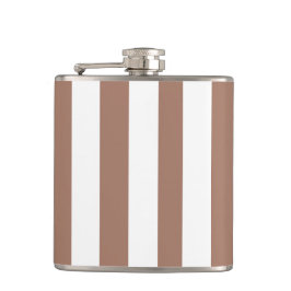  Verticale Strepen Mocha Mousse Wit Heupfles