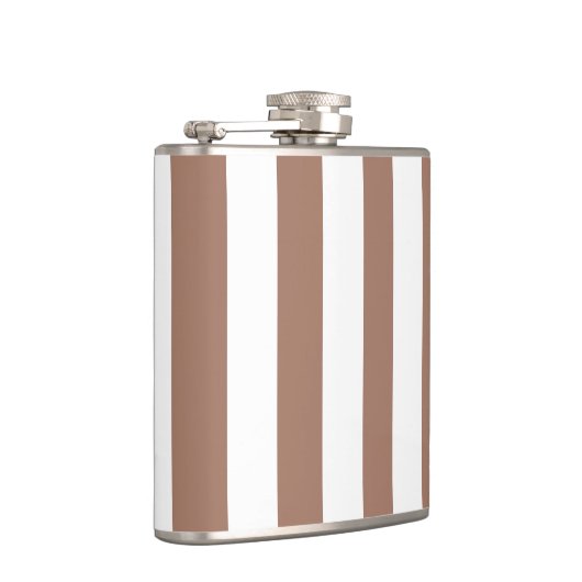 Verticale Strepen Mocha Mousse Wit Heupfles (Rechts)