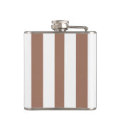 Verticale Strepen Mocha Mousse Wit Heupfles (Achterkant)