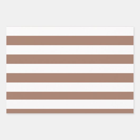  Verticale Strepen Mocha Mousse Wit Inpakpapier Vel (Voorkant 3)