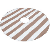  Verticale Strepen Mocha Mousse Wit Kerstboom Rok (Gekanteld)