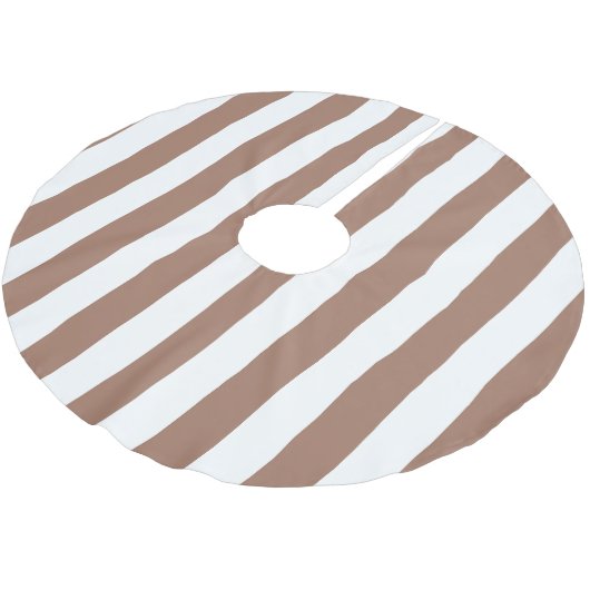  Verticale Strepen Mocha Mousse Wit Kerstboom Rok (Gekanteld)