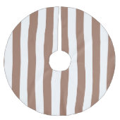  Verticale Strepen Mocha Mousse Wit Kerstboom Rok (Voorkant)