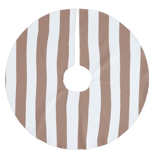  Verticale Strepen Mocha Mousse Wit Kerstboom Rok (Voorkant)