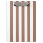 Verticale Strepen Mocha Mousse Wit Klembord (Voorkant)