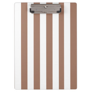 Verticale Strepen Mocha Mousse Wit Klembord