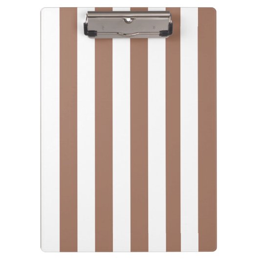  Verticale Strepen Mocha Mousse Wit Klembord (Voorkant)