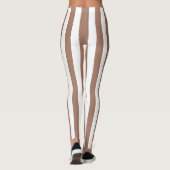  Verticale Strepen Mocha Mousse Wit Leggings (Achterkant)