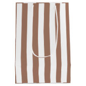  Verticale Strepen Mocha Mousse Wit Medium Cadeauzakje (Achterkant)