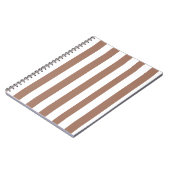 Verticale Strepen Mocha Mousse Wit Notitieboek (Linkerzijde)