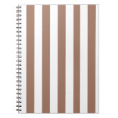 Verticale Strepen Mocha Mousse Wit Notitieboek (Voorkant)