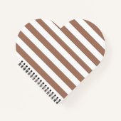 Verticale Strepen Mocha Mousse Wit Notitieboek (Voorkant)