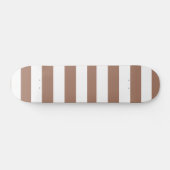  Verticale Strepen Mocha Mousse Wit Persoonlijk Skateboard (Horizontaal)
