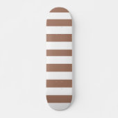  Verticale Strepen Mocha Mousse Wit Persoonlijk Skateboard (Voorkant)