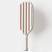 Verticale Strepen Mocha Mousse Wit Pickleball Paddle (Links)