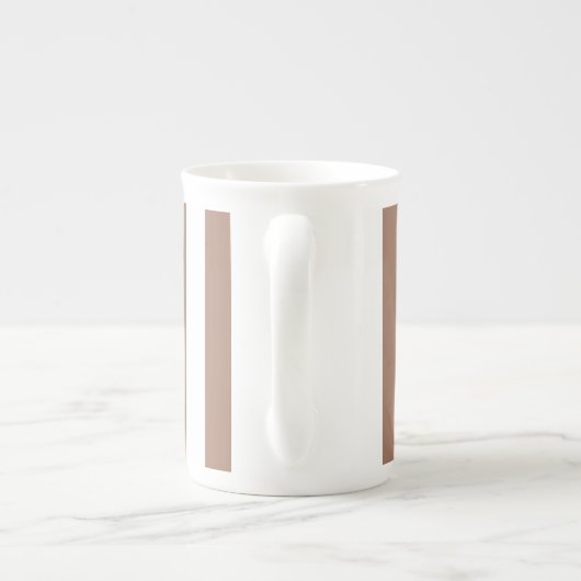  Verticale Strepen Mocha Mousse Wit Porselein Kop (Achterkant)