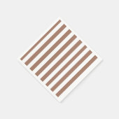  Verticale Strepen Mocha Mousse Wit Servet (Hoek)