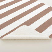  Verticale Strepen Mocha Mousse Wit Sherpa Deken (3/4)