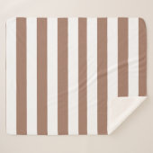  Verticale Strepen Mocha Mousse Wit Sherpa Deken (Voorkant (horizontaal))
