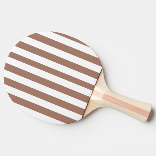  Verticale Strepen Mocha Mousse Wit Tafeltennisbatje (Zijkant)