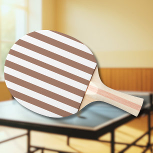 Verticale Strepen Mocha Mousse Wit Tafeltennisbatje