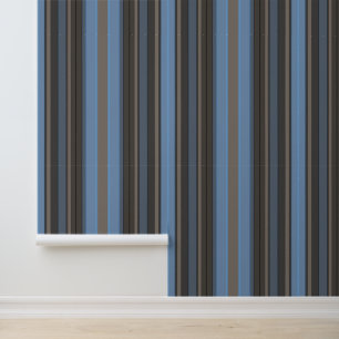 Verticale strepen Modern Eenvoudig Bruin & Stoffig Behang