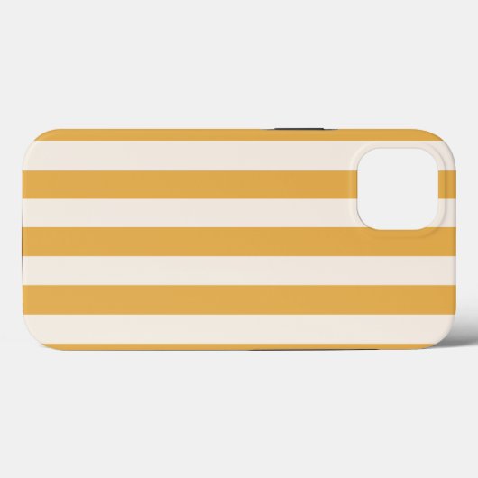 Verticale strepen Mosterdgeel en wit gestreept Case-Mate iPhone Case (Achterkant (horizontaal))