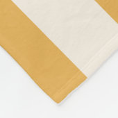 Verticale strepen Mosterdgeel en wit gestreept Fleece Deken (Hoek)