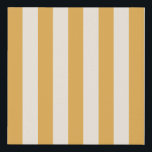 Verticale strepen Mosterdgeel en wit gestreept Imitatie Canvas Print<br><div class="desc">Vertical Stripes - mosterdgeel en crème wit gestreept patroon.</div>