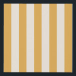 Verticale strepen Mosterdgeel en wit gestreept Imitatie Canvas Print<br><div class="desc">Vertical Stripes - mosterdgeel en crème wit gestreept patroon.</div>