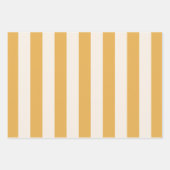 Verticale strepen Mosterdgeel en wit gestreept Inpakpapier Vel (Voorkant 2)