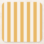 Verticale strepen Mosterdgeel en wit gestreept Kartonnen Onderzetters<br><div class="desc">Vertical Stripes - mosterdgeel en crème wit gestreept patroon.</div>