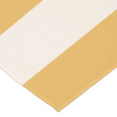 Verticale strepen Mosterdgeel en wit gestreept Korte Tafelloper (Hoek)