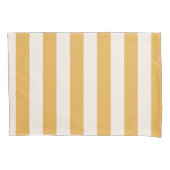 Verticale strepen Mosterdgeel en wit gestreept Kussensloop (Voorkant)