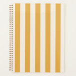 Verticale strepen Mosterdgeel en wit gestreept Planner<br><div class="desc">Vertical Stripes - mosterdgeel en crème wit gestreept patroon.</div>