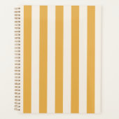 Verticale strepen Mosterdgeel en wit gestreept Planner (Voorkant)