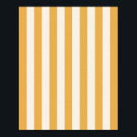 Verticale strepen Mosterdgeel en wit gestreept Poster<br><div class="desc">Vertical Stripes - mosterdgeel en crème wit gestreept patroon.</div>