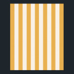 Verticale strepen Mosterdgeel en wit gestreept Poster<br><div class="desc">Vertical Stripes - mosterdgeel en crème wit gestreept patroon.</div>