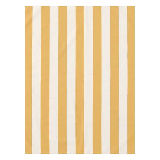 Verticale strepen Mosterdgeel en wit gestreept Tafelkleed (Voorkant)