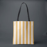 Verticale strepen Mosterdgeel en wit gestreept Tote Bag<br><div class="desc">Vertical Stripes - mosterdgeel en crème wit gestreept patroon.</div>