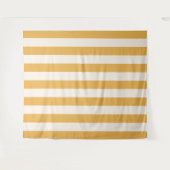 Verticale strepen Mosterdgeel en wit gestreept Wandkleed (Voorkant (horizontaal))