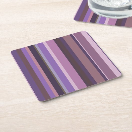 Verticale strepen nabootsen kartonnen onderzetters (Schuin)