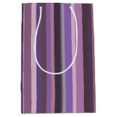 Verticale strepen nabootsen medium cadeauzakje (Voorkant)