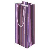 Verticale strepen nabootsen wijn cadeautas (Achterkant Gekanteld)