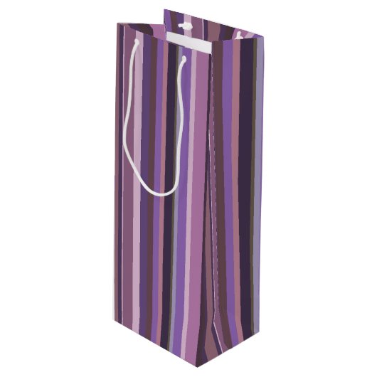 Verticale strepen nabootsen wijn cadeautas (Voorkant Gekanteld)
