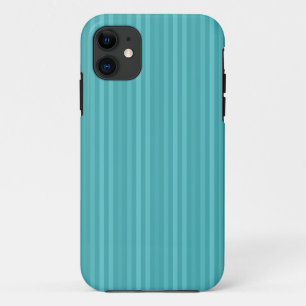 Verticale Strepen Patroon Teal Turquoise iPhone 11 Hoesje