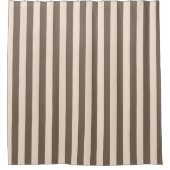 Verticale strepen van bruin en Khaki Douchegordijn (Voorkant)