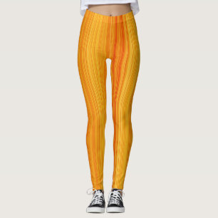 Verticale strepen voor geel en rood patroon leggings